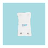 Novibaby 2'li Bebek Body Zıbın Uzatma Aparatı (8,5 mm ve 9,5 mm) Çıtçıtlı Ekru 100% Pamuk 12cm