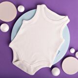 Novibaby 3'lü 12-18 Ay Bebek Atlet Body Zıbın Beyaz Çıtçıtlı 100% Pamuk 