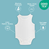 Novibaby 10'lu Bebek Atlet Body Zıbın Çıtçıtlı Ekru 100% Pamuk 3-6 Ay - Ekru Bebek Body Zıbın