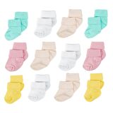 Novibaby 12'li Bambu Yenidoğan Bebek Çorap I Fresh I Kız Erkek Bebek Çorabı