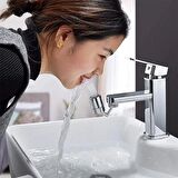 Buffer Krom Görünümlü Plastik Kolay Yerleştirilebilen Banyo Tuvalet Bahçe FonksiyonluMusluk Başlığı