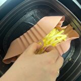 BUFFER® Renkli Isıya Dayanıklı Yıkanılabilir Silikon Airfryer Kare Model Pişirme Matı 20 Cm