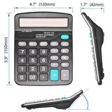 BUFFER® Standart Fonksiyonlu 12 Haneli Geniş LCD Ekran, Ofis, İlkokul, Market veya Ev Kullanımına Yö