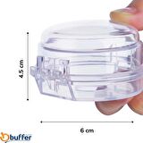  BUFFER® Isıya Dayanıklı Plastik Ocak Düğme Koruyucu Düğme Kilidi Emniyet Düzeneği