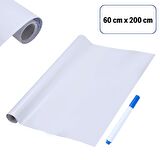 BUFFER® Silinebilir Kalemli Sticker  Duvara Yapışabilen Yazı Tahtası 60x200 cm