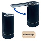 BUFFER® 40 ve 80 Saniyeye Ayarlanabilir Katlanır Otomatik Damacana Pompası Siyah