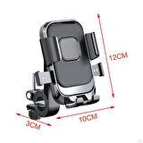 BUFFER® Motor,Motosiklet,Bisiklet ,Scooter İçin 360 Derece Dönebilen Gidon Versiyonu Telefon Tutucu 