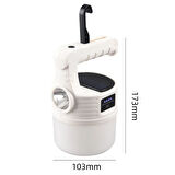 BUFFER® LED Güneş Enerjili Kamp Lambası–2000 Lümen Süper Parlak, 5 Aydınlatma Modlu,USB ile Şarj Edi