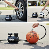 BUFFER® 300 PSI Güçlü Taşınabilir Hava Kompresörü–Araba, Motosiklet, Bisiklet ve Top Şişirme İçin El