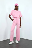 Pembe Basic Tshirt Eşofman Takım 251028