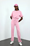 Pembe Basic Tshirt Eşofman Takım 251028
