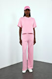 Pembe Basic Tshirt Eşofman Takım 251028