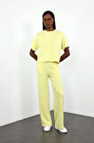 Sarı Basic Tshirt Eşofman Takım 251028