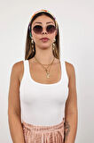 Beyaz U Yaka Basic Atlet 16864