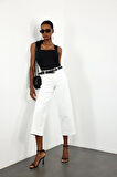 Beyaz Culotte Jean 