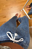 Mavi Beli Lastikli Denim Pantolon 