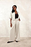 Taş Krep Dökümlü Palazzo Pantolon 031577