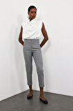 Gri Melanj Flatolu Pantolon 5113