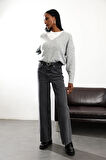 Füme Yüksek Bel Wide Leg Jean 
