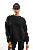 Siyah Parçalı Basic Sweatshirt 3408
