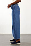 Mavi Yüksek Bel Lyocell Wide Leg Jean 