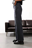 Füme Likralı Wide Leg Jean 