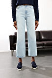 Buz Mavi Yüksek Bel Wide Leg Jean 