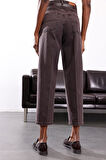 Acı Kahve Yüksek Bel Baggy Jean RM3004