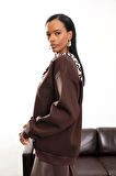 Acı Kahve Fular Detaylı Sweatshirt 580519