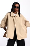 Camel Oversize Kısa Trençkot 87159