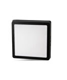 18W Siyah Sıva Üstü Kare Led Panel Beyaz Işık