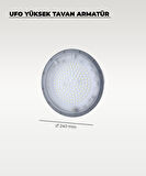 Yüksek Tavan Ufo Armatür 100W - 6500K Beyaz Işık