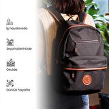 NPO nJOY 16" Unisex Notebook & Günlük Sırt Çantası-Siyah (NJ01BLCK)