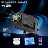 NPO 4K Android11 BT5.0 Wifi 6 300ANSI Lümen IOS/Android Taşınabilir Akıllı LED Projeksiyon HY320