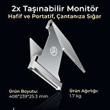 NPO NPM20 15.4" FHD 1080p IPS Type-C Taşınabilir Dizüstü 2'li Monitör Çoklayıcı Notebook Monitör