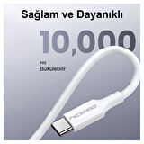 NPO UTC12 60W 1.2m TPE USB to Type-C Hızlı Şarj ve Data Kablosu 4 Adet