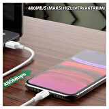 NPO UTC02 60W 20cm TPE USB to Type-C Hızlı Şarj ve Data Kablosu 2 Adet