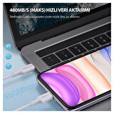 NPO CTC02 60W 20cm TPE Type-C to Type-C Hızlı Şarj ve Data Kablosu 3 adet