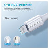 NPO UTL02 60W 20cm TPE USB to Lightning Hızlı Şarj ve Data Kablosu 4 adet