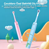 NPO Nicefeel X500 Çocuklar için Dakikada 39600 Titreşim, Şarjlı Sonic Profesyonel Diş Fırçası-Mavi