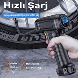 NPO HP03 150PSI 3600Mah Şarjlı Led Işıklı LCD Ekranlı Çok Amaçlı Taşınabilir Dijital Hava Pompası