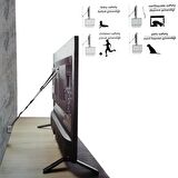 Bestoclass Premium Product Tv Güvenlik Kiti  - 15" - 75" Tv'ler için uyumlu - Bebek, Deprem, Pets Güvenlik Kemeri