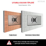 Bestoclass Sunny 32" Kapadokya Uydu Alıcılı (Siyah) Hareketli Tv Askı Aparatı