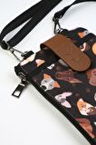 Telefon Bölmeli Cüzdan Kadın Çanta Dogs Cats