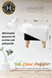 Yıkanabilir Puf Tabure Kılıfı Tak-Çıkar-Değiştir-Yenile Orta Sehpa Kılıfı Bb Fluffy Zoo Camel