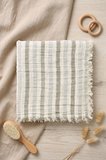 Çift Katlı Müslin Bebek Pike Örtü Yenidoğan Battaniyesi 85X95 cm Bebek Pikesi Puset Örtüsü Haki