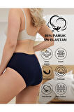 ALYA UNDERWEAR Kadın Pamuklu Renkli Bato / Hipster Slip Külot- Lacivert, Yeşil, Pembe, Pudra, Mavi -5'li Paket