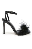 Diva Tüylü Stiletto Siyah