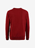Bisiklet Yaka Düz Bordo Erkek Sweatshırt SPBF3WM-SWT5009