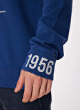 Bisiklet Yaka Baskılı Lacivert Erkek Sweatshırt SPBF3WM-SWT5019